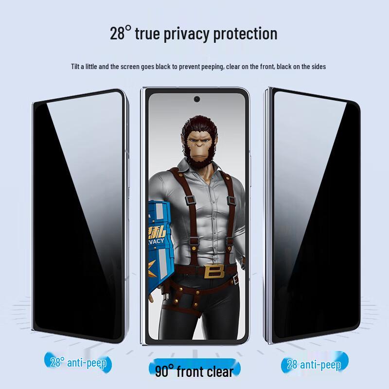 BLUEO Anti-Peep Schutzglas für Samsung Foldables