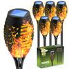 6x Ignis Solar Garden LED Lamp Stick-in Torch Flame Effect Lumiled