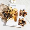 Frangipani Hairpin Beach Vacation Style Bauhinia Flower Updo Shark Hairpin Set