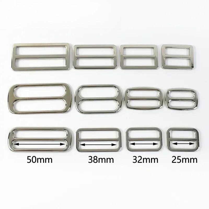 5/10 Pezzi 25/32/38/50mm Fibbie Metalliche per Borsa Anello Tri-Glide Fibbia Regolatore Cinturino Ganci Chiusura Accessori Hardware Fai da Te
