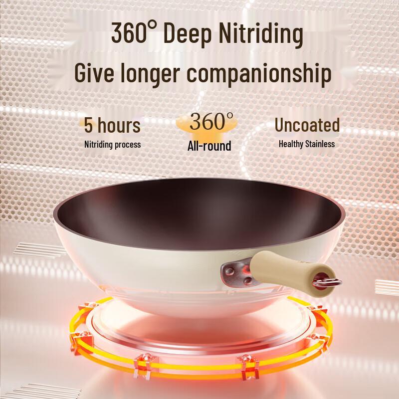Supor Non-Coated Nitrided Fine Iron Wok