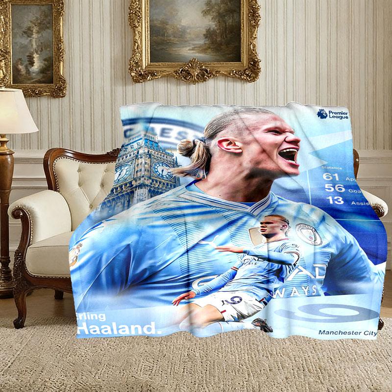 Erling Haaland Blanket Lightweight Print Throw Blanket For Couch, Bed, Car, A Heartfelt Gift for Your Family and Friends