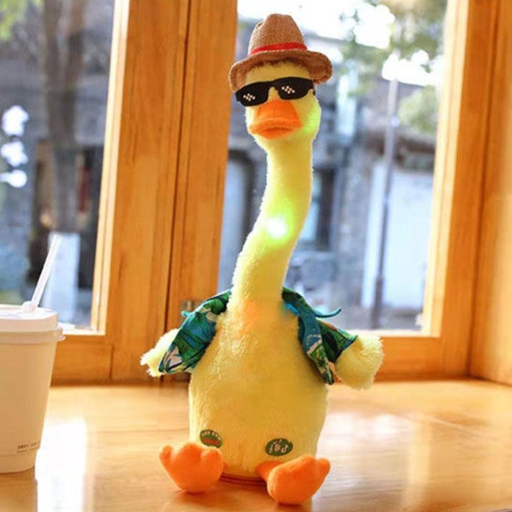 Talking Animals Electric Duck Plush Toy Music Singing Dancing Duck Toy  Children