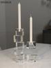 Crystal Glass Candlestick European Light Luxury Household Romantic Candlestick Home Furnishings Dining Table Candlestick