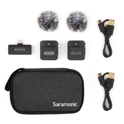 Saramonic Blink100-B6 2.4G Ultra-Compact Wireless Microphone System (Two Transmitters, One USB-C Receiver) Black