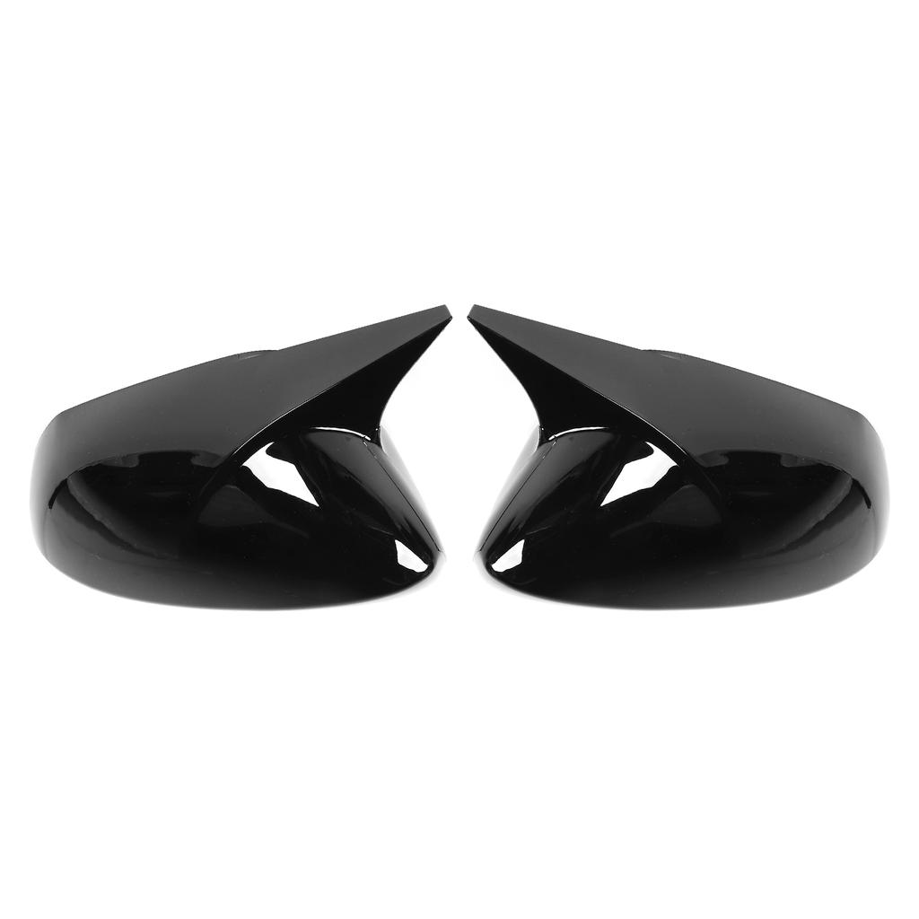 Pair Side Mirror Cover Cap Horn Style Protector Housing Fit for Corolla SedanHatchbackBlack