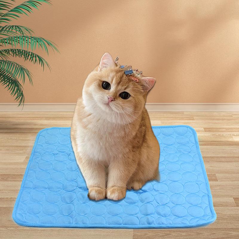

Коврик для домашних животных с льдом, летний прохладный коврик для собак, коврик для кошек, дышащий ледяной шелк, наполнитель для кошачьего туалета, летние коврики для собак