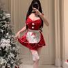 Yi Yue Christmas & New Year Red Chef Erotic Lingerie Pajama Set - 1098