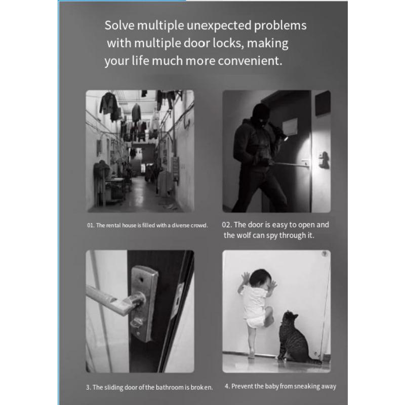 1SET Stainless Steel Door Latch, Anti-theft Door Bolt, Suitable for Square Locks for Bathroom Wooden Doors and Windows Installed In the Home.