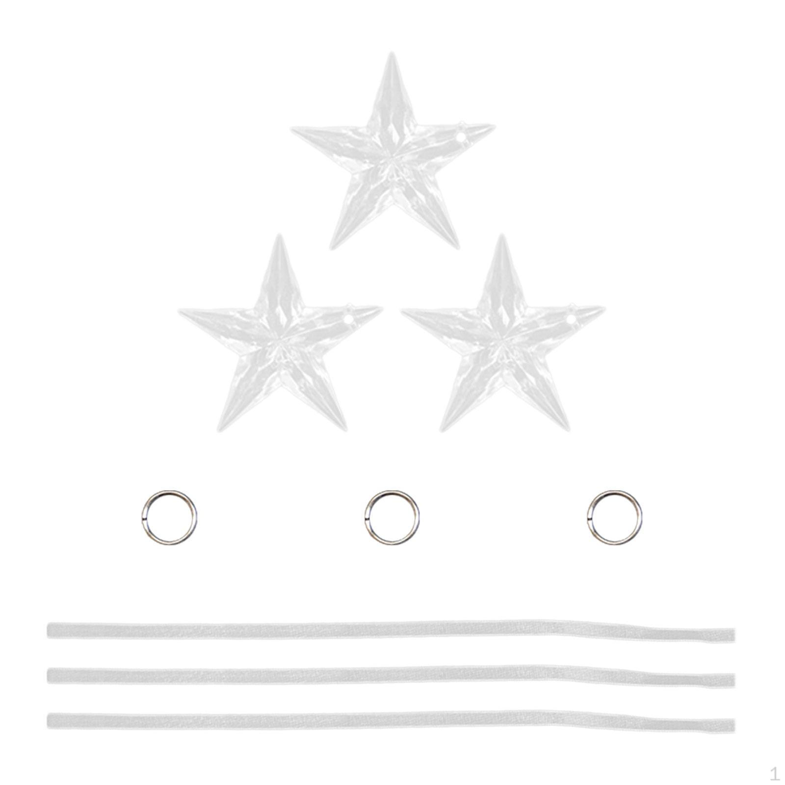 3 Pieces Christmas Ornaments, Decorative Decoration Pendants for Star