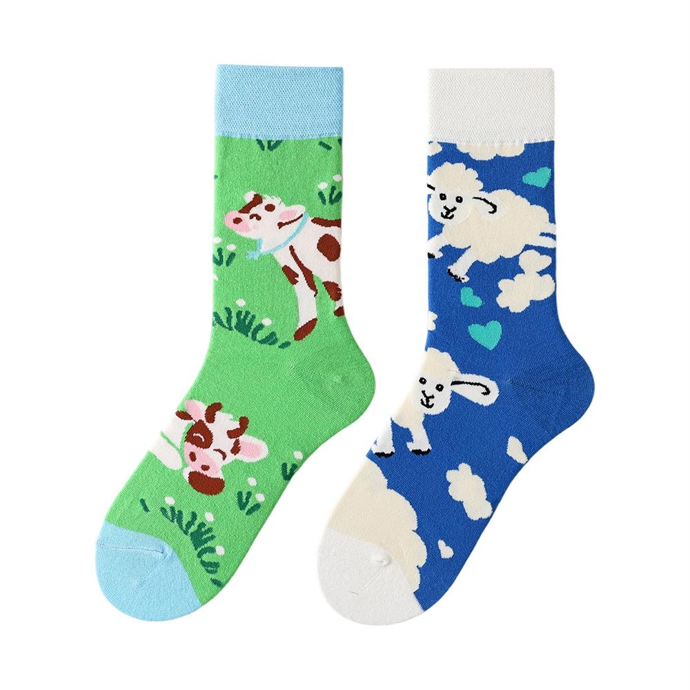 Unisex Trendy Cotton Mid-Calf Socks for Autumn/Winter - Sporty & Casual