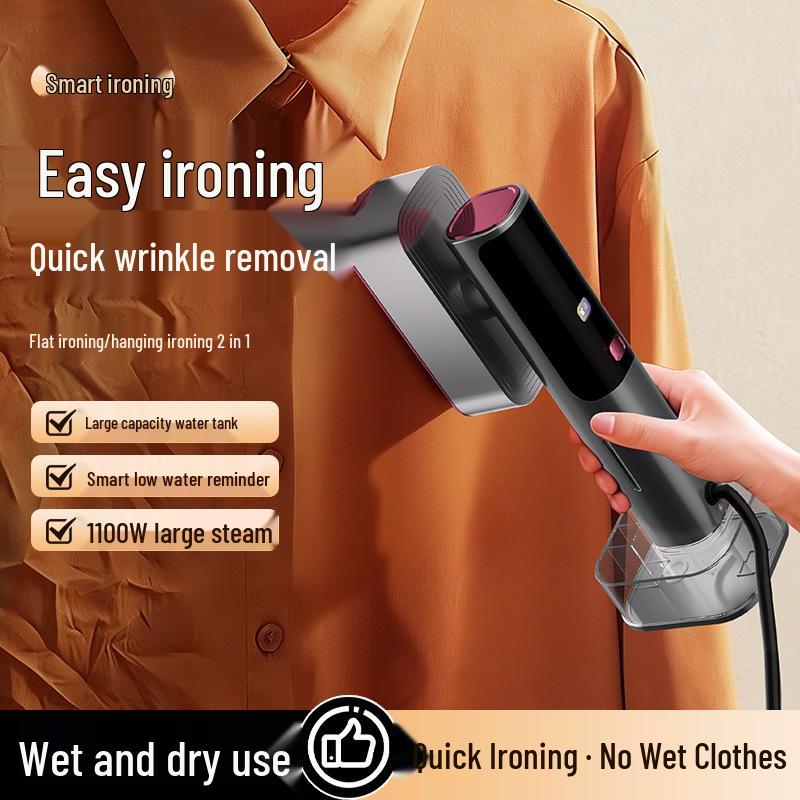 

Portable Multi-Gear Garment Steamer for High-Temp Wrinkle Removal - Ideal for Home, Travel & Students EU Standard 220V серый/фиолетовый