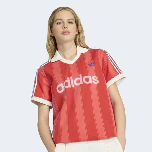 Adidas Women Loose Fit V Neck Jersey Top