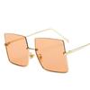 Brand Designer Square Sunglasses Woman Fshion Luxury Oversized Sun Glasses Female Vintage Retro Big Frame Metal