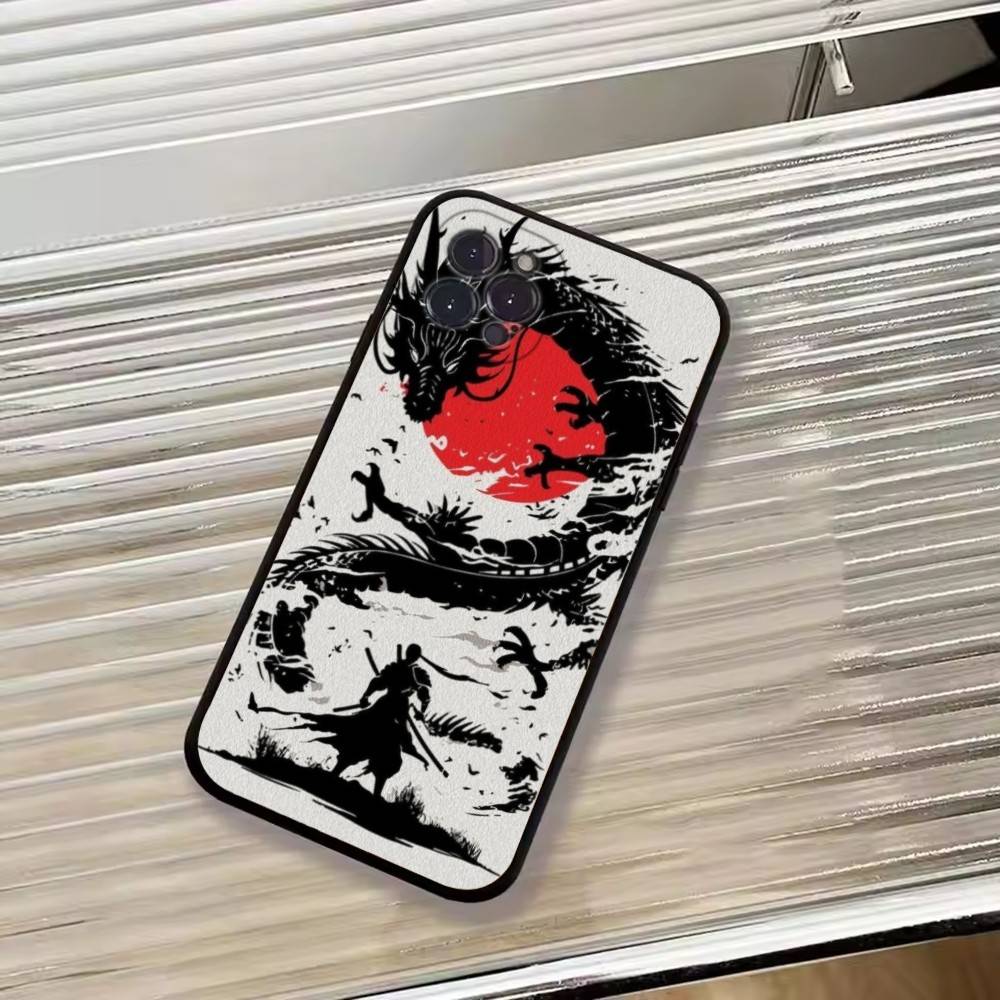 Personalized Japanese B-Bushido Phone Case For iPhone 17,16,15,14,13,12,11 Plus,Pro Max,XS,Soft Silicone Black Cover