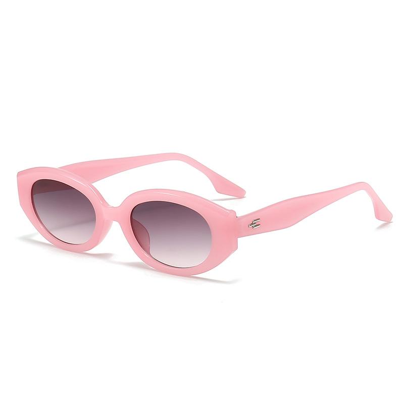 Retro small frame sunglasses personalized oval frame sunglasses street shot thin high-end sunglasses