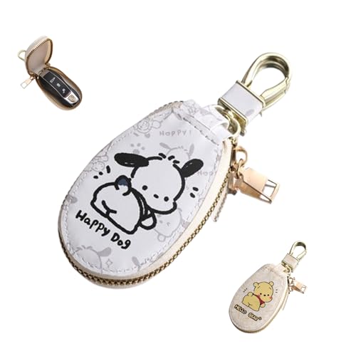 Winnie the Pooh Etui Chei Suport Chei Auto Geantă Etui Chei Suport Chei Husă Chei Portofel Monede Mini Geantă Chei Multifuncțională Piele PU Geantă cu Fermoar Decorativ