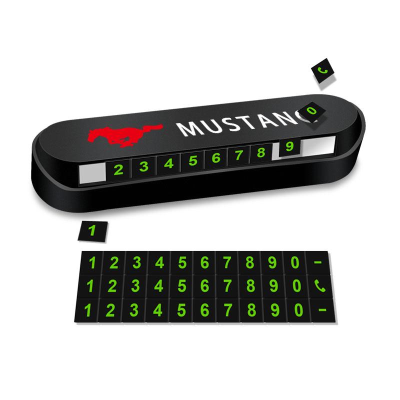 1Pcs Car Temporary Parking Card Sticker Phone Number Card Plate For Ford Mustang F10 Zapatillas Miniatura Gt Shelby 2005 2015 Mujer 2012 Kuga