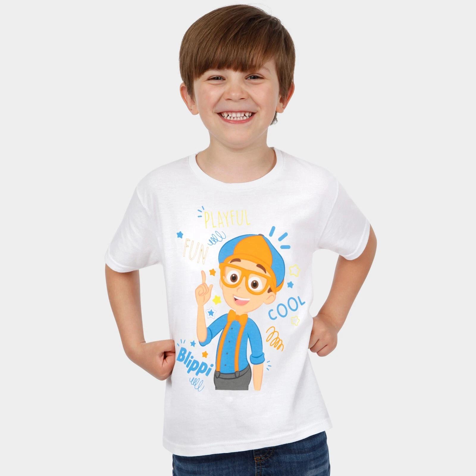 Blippi Children s T-shirt for Boys | White Shirt for Boys | Boys Tshirt 120