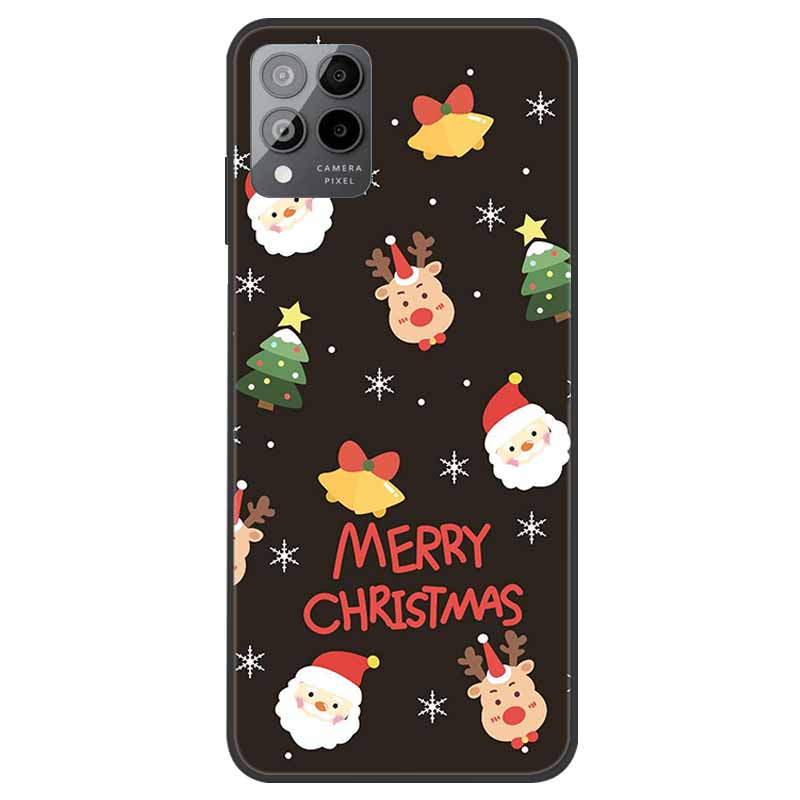 For T-Mobile REVVL 6 5G Case Christmas Soft Silicone TPU Phone Back Cover Case for T-Mobile Revvl 6 Pro 5G Santa Claus Elk Funda