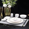 Luxury New Chinese Style Gold Rim Ceramic Dinnerware