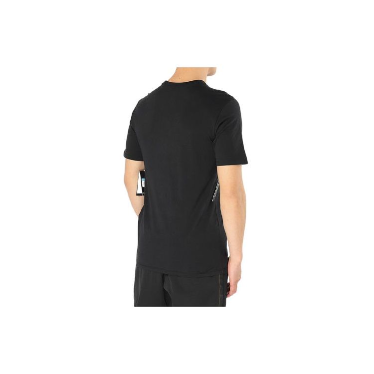 Jordan Spliced Letter Logo Print Casual Short Sleeve T-Shirt Men Tops Black 939619-010
