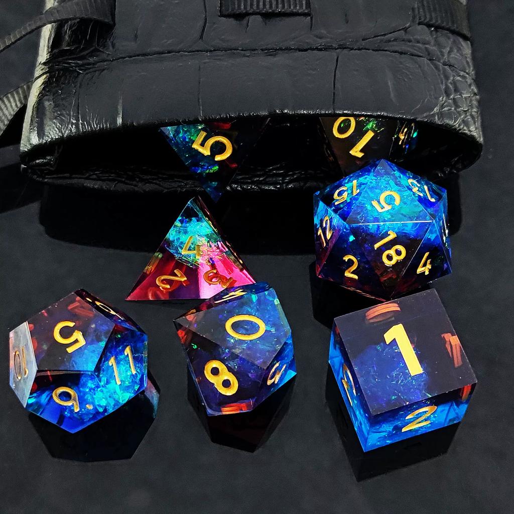 Transparent Resin DND Dice Set Dungeons & Dragons D20 Cthulhu Polyhedron Dice COC Running Group Board Game