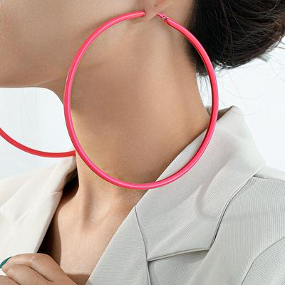 Werbe-Nischen-Ohrringe, Personalisierte Übertriebene Große Kreisohrringe, Süße Und Coole Einfache Ohrringe.