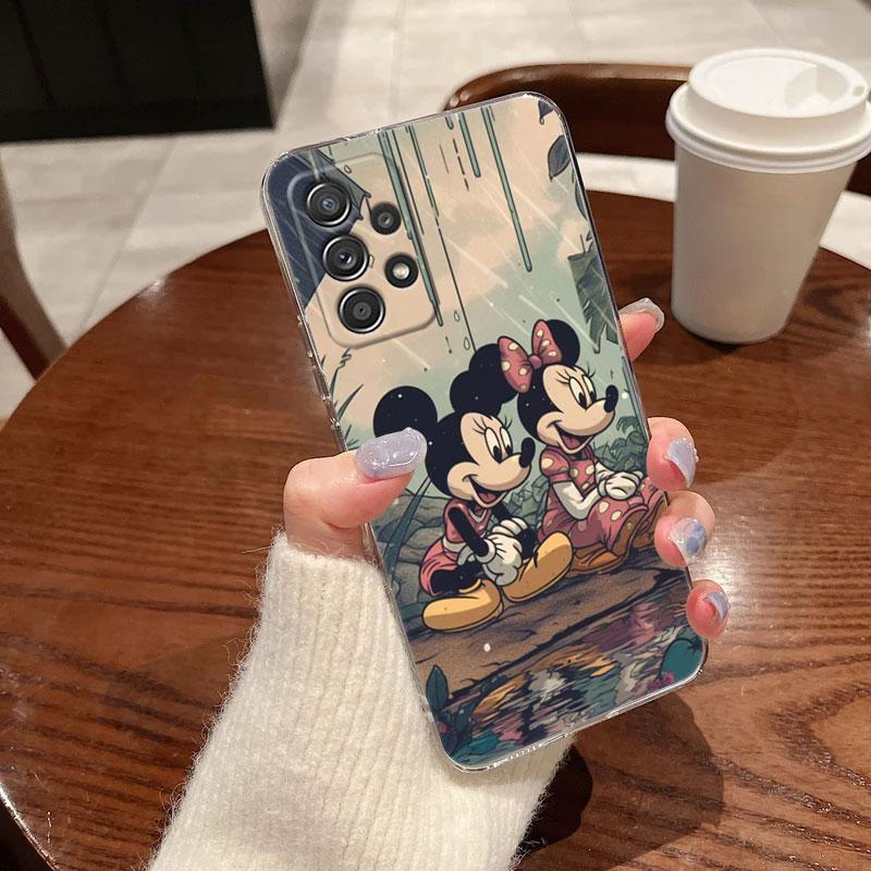 Coque Transparente Disney Pour Samsung Galaxy A57 A37 A56 A36 Coques A55 A54 A35 A26 A07 A17 A16 A06 A34 A15 Housse antichoc Mickey Mouse