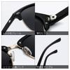 [LumiSyne] Men's Polarized Square Sunglasses, Retro Club Style Sunglasses, Ultra-lightweight Semi-rimless, UV400 Cut, Sports Driving Glasses, with