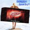 Detroit Red Wings Print Beach Towel, Large Soft Quick Dry Towel for Beach Camping Swimming
