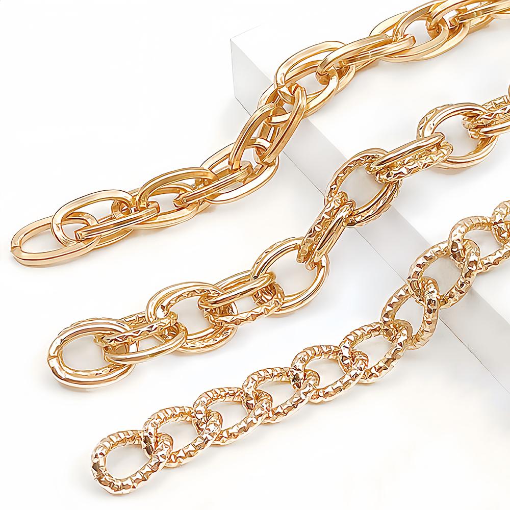 1 Meter Aluminum O-Shaped Twist Double Chain for DIY Necklace Bracelet Jewelry Making Clothing Bag Component Accessory Supplies