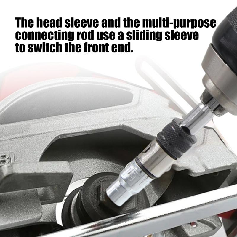 Auto Locking Socket Extension Bar Ensuring Bit Security Preventing Slippage During Various Repair Tasks Applications