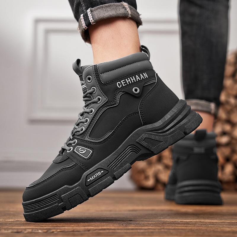 Martin boots men's 2024 new autumn men's British style high-top retro men's shoes labor insurance tooling rhubarb boots