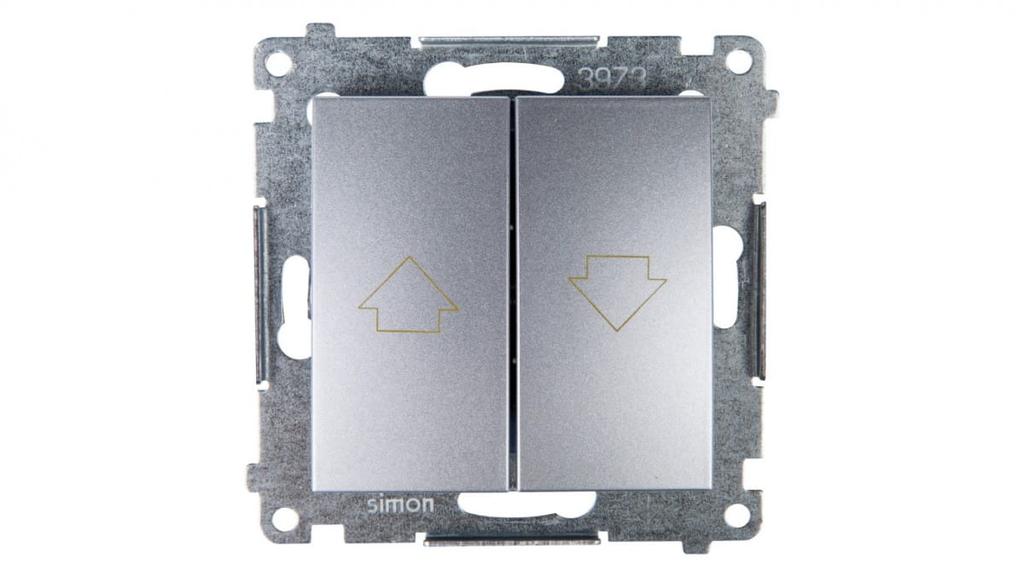 Simon 54 Shutter Button, Quick Connectors, Matt Silver Dzp1.01/43