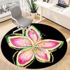 1pc Floral Bloom Office Round Area Rug, Indoor Mat Suitable For Office, Under Office Chairs Bedroom Living Room Home Decor, Room Deco 110