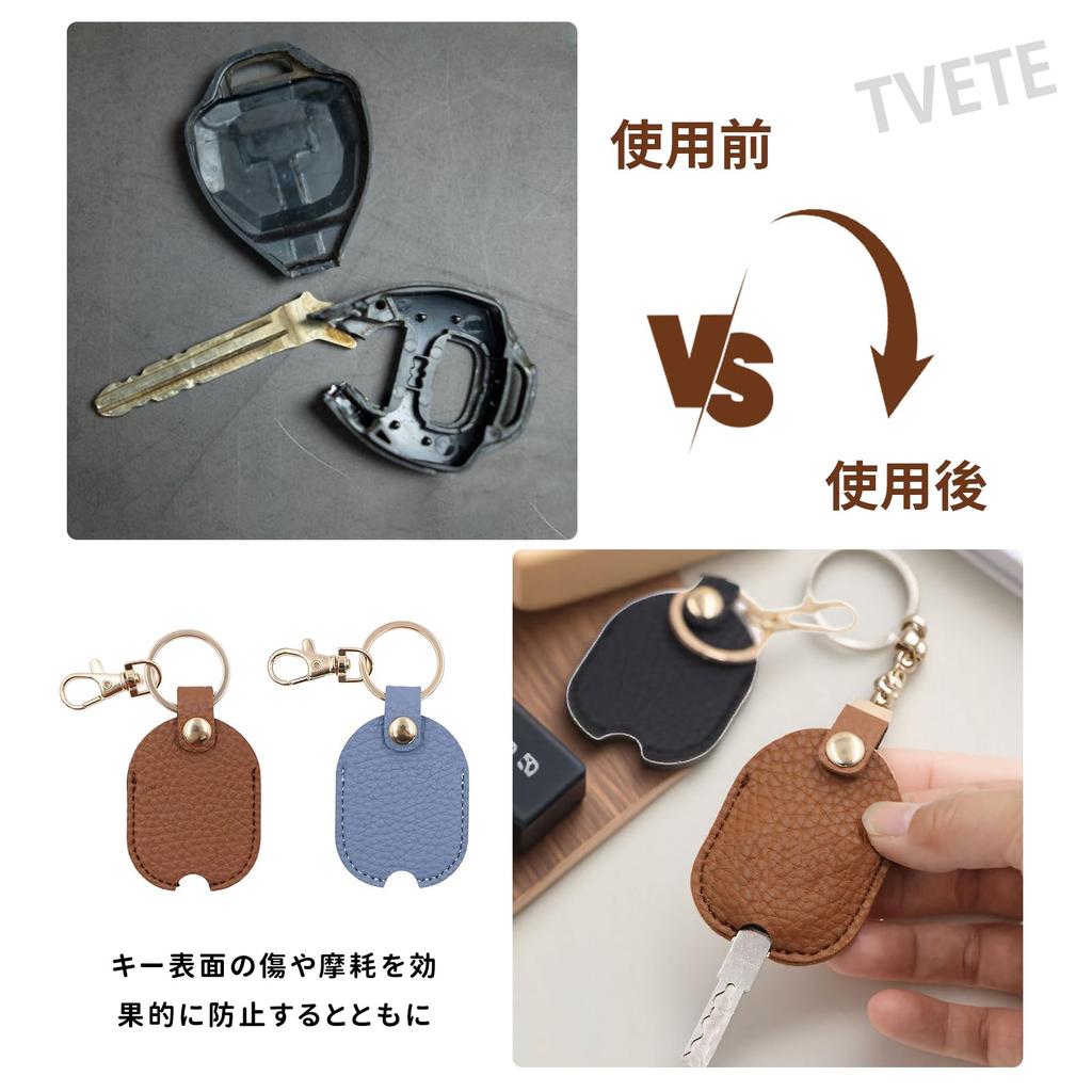 TVETE Key Sleeve for Broken Keys Leather Key Protector Key