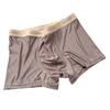 Men Boxer Briefs Mid-rise Elastic Waistband Color Letter Moisture-Wicking Print Panties Solid U-convex Boxer Underwear