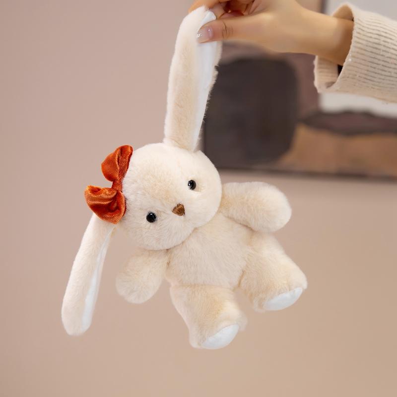 Cute Rabbit Doll Bowknot Rabbit Plushies Animal Ornaments Easter Bunny Stuffed Plush Toys Happy Easter Party Decor For Home