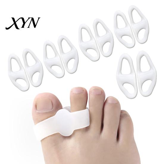 Toe Spacer for Bunions 1 Pair Separator Overlapping Toes, Soft SEBS Bunion Corrector, Alignment Device Double Ring Foot Hallux Valgus, Day Night
