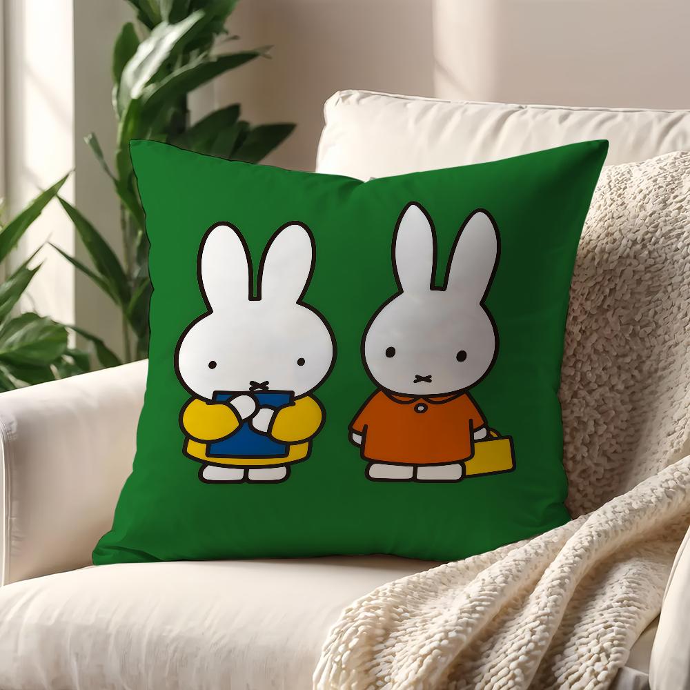 Kawaii MMiffy cushion cover For Pillow Printing Sofa Decoration Home Car Room Coffee Shop Office Nordic Simplicity