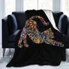 Cute Black Cat with Yellow Eyes Soft Throw Blanket All Season Warm Blankets Lightweight Fuzzy Flannel Throw Blanket for Bed Sofa