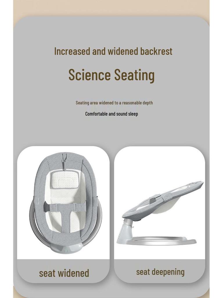 Multifunctional Electric Baby Rocking Chair Cradle: Newborn Comfort Recliner for Sleeping.