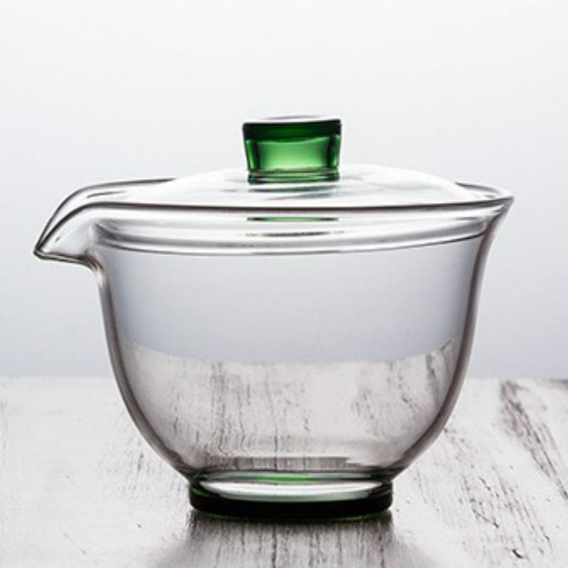 Creative Glass Gaiwan Tea Heat-resistant Proof High Temperature Kungfu Tea Set Cover Bowl Tea Bowl Household Teaware Accessories