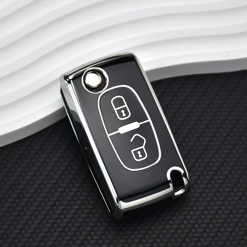 

Новый чехол для дистанционного ключа из ТПУ для Peugeot 107 207 307 308 407 607 3008 5008 для Citroen Xsara Picasso C5 C6 C8 без ключа 2 Button Black Case чёрный