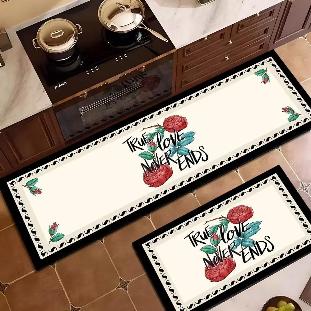 Flower Pattern Carpet Mat Rug Bowknot Typography Minimalist Modern Home Decoration Floor Mat Living Room Decoration Bedroom Rug