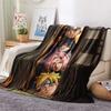 1PC Naruto Fire Determination Patterned Flannel Blanket Suitable For All Seasons For Home Decor Warmth And Comfort Gifts Holiday Present