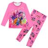 Bambini Ragazze K-POP Rumi Mira Zoey Stampa Maniche Lunghe T-Shirt Top Pantaloni Pantaloni Pigiama Indumenti da Notte Set