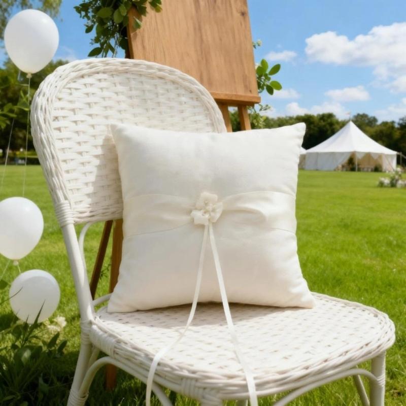 Delicate Lace Flower Bridal Rings Pillow European Styles Rings Container Cushion For Western Ceremony Event Decoration