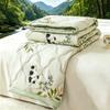 Pătură Nouă cu Imprimeu Floral de Primăvară Vară Moale Confortabilă Matlasată Pături Simple Duble Pătură pentru Pat Plapumă Tricotată Subțire